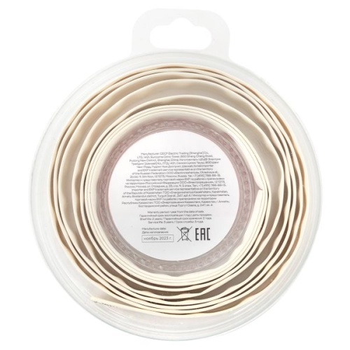 Термоусаживаемая трубка ТУТ нг 8/4 белая ролик 2 м EKF | код tut-8-w-b | EKF фото 4