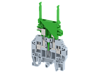 Клемма проходная винтовая с электронными компонентами 6 мм2, на 4 подключения, красная KITD4TP-RED | код 1104510002 | Elmex