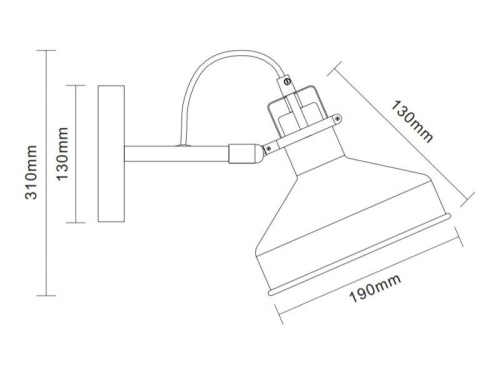 Светильник WML-425 С62 настен. Amsterdam 1хE27 40Вт 230В черн.+медь Camelion 13020