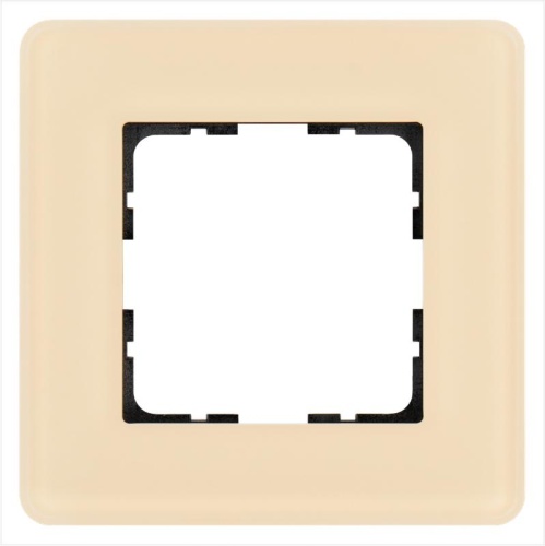 Рамка 1-м G-Glass закругленная стекло матов. тауп Jasmart G1001GT-RM Рамка 1-м G-Glass закругленная стекло матов. тауп Jasmart G1001GT-RM