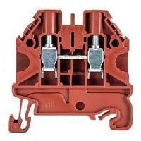 Проходная клемма, тип фиксации провода: винтовой, номинальное сечение: 4 мм кв., 32A, 1000V, ширина: 6 мм, цвет: коричневый, тип монтажа: DIN 35 | код 58.504.0055.4 | Wieland