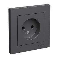 ATLASDESIGN РОЗЕТКА без заземления, 16А, в сборе, БАЗАЛЬТ | код ATN001440 | Systeme Electric