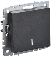 BRITE Выключ. 1-кл. прох. с инд. 10А ВС10-1-7-БрЧ черн. IEK | код BR-V12-1-10-K02 | IEK