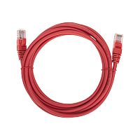 Патч-корд U/UTP, CAT 5e, RJ45-RJ45, 26AWG, LSZH, красный, 3м REXANT | код 02-0103-3 | REXANT