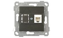 Rita - Розетка 1хRJ-45 кат. 5e UTP, дымчатый | код 2200-136-0195 | Mutlusan