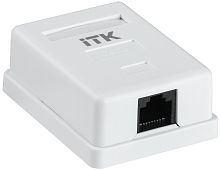 ITK Настенная информационная розетка RJ45 кат.6 UTP 1-порт | код CS2-1C06U-12 | IEK