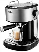 Кофеварка рожковая Kitfort КТ-754 850Вт черный/нержавеющая сталь | код 1529066 | KITFORT