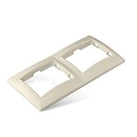 Севиль Рамка двухместная горизонтальная слоновая кость (ivory) | код Б-С0044 | Universal