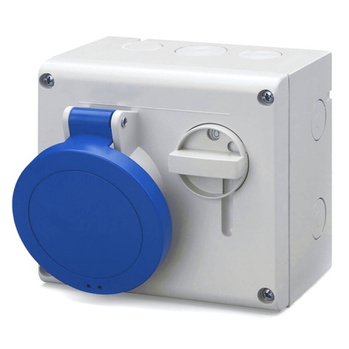 Розетка настенная с механической блокировкой и верхним расположением разъема IP44 32А 2P+E 230В | код DIS5003283 | DKC Розетка настенная с механической блокировкой и верхним расположением разъема IP44 32А 2P+E 230В | код DIS5003283 | DKC