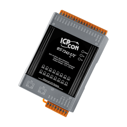 ET-7242-UT CR Ethernet I/O Module with 2-port Ethernet Switch, with 16-channels DO (RoHS), -40 to 75°C operating temperature | код 00-06125551 | ICP DAS