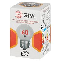 Лампа накаливания P45 60Вт шар матовая E27/E27 230В Эра Б0066371