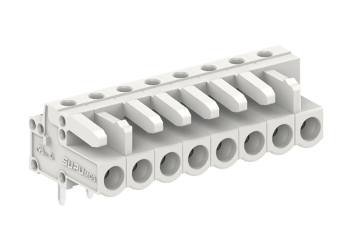 450856 Розетка на плату MCS горизонт., угловой припой, шаг 5.0мм, 6 конт., сер., шт | код 450856 | SUPU