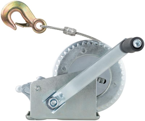 Лебедка шестеренчатая сталь ной трос 8 м х 4.5 мм 700 кг | код 64651 | FIT фото 2