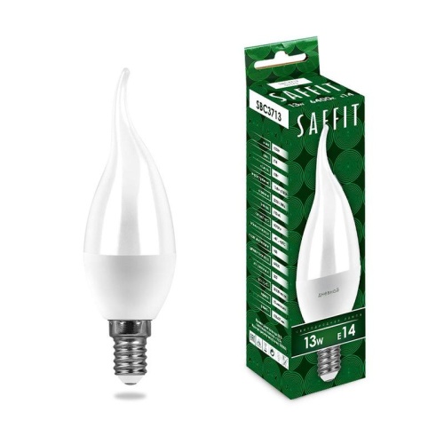 Лампа светодиодная 13Вт 230В E14 6400К на ветру C37T SBC3713 SAFFIT 55175
