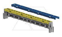 Держатель шинок, от L-4 до L-26, для щитов MSF, в комплекте синяя и зеленая крышки | код 2000-22 | Elektro-plast Nasielsk