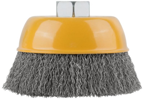 Кордщетка-чашка, гайка М14, волнистая проволока, нержавеющая сталь 100 мм | код 38843 | FIT