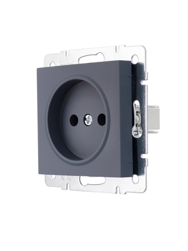 Розетка 1-м СП Vesna без заземл. ПБТ механизм графит LEZARD 742-3488-121B фото 2 Розетка 1-м СП Vesna без заземл. ПБТ механизм графит LEZARD 742-3488-121B фото 2