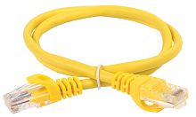 ITK Коммутационный шнур (патч-корд) кат.5E UTP 1,5м желтый | код PC05-C5EU-1M5 | IEK