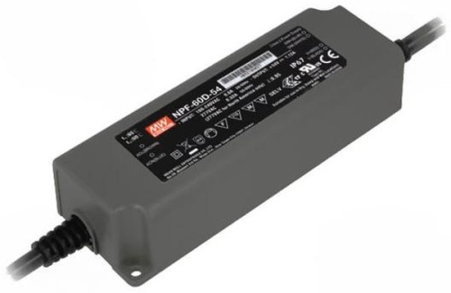 Источник питания AC-DC, 60.5Вт, вход 90…305В AC, 47…63Гц /127…431В DC, выход 54В/1.12A, ККМ, изоляция 3750В AC, в кожухе 150х53х35мм, -40…+70С, функция димминга | код NPF-60D-54 | MeanWell Источник питания AC-DC, 60.5Вт, вход 90…305В AC, 47…63Гц /127…431В DC, выход 54В/1.12A, ККМ, изоляция 3750В AC, в кожухе 150х53х35мм, -40…+70С, функция димминга | код NPF-60D-54 | MeanWell