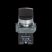 Переключатель на 3 положения с фиксацией, короткая ручка, 2NO, IP67, металл MTB2-BDF33 | код 132663 | MEYERTEC