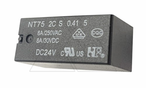 Реле NT75 2C S 0.41 5 8 DC24V, 8А(277VAC/30VDC), 2CO, AgSnO2, 24VDC, растр 5mm, IP67 | код NT752CS0.4158DC24V | Forward Relay
