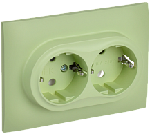 SKANDY Роз. 2-я с з/к без з/ш 16А сб. SK-R08M мятн. IEK | код SK-R21-16-K06-F | IEK