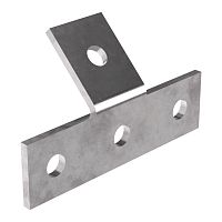 Пластина Т-образная 45 градусов 4 отверстия Промрукав | код PR16.1127 | ПРОМРУКАВ