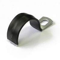 Скоба металлическая однолапковая с полимерным покрытием СМО-П d25-26 мм (100шт/600шт уп/кор) Промрукав | код PR08.6010 | ПРОМРУКАВ