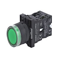 Кнопка управления NP2-EW3365 1НО+1НЗ зеленая AC/DC230В(LED) IP40 (R)(CHINT) | код 575718 | CHINT