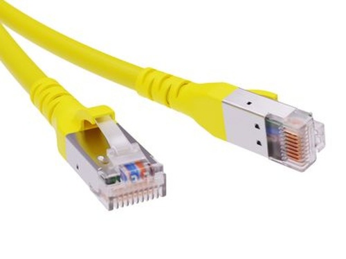 Патч-корд экранированный CAT6A SF/UTP 4х2 LSZH желтый 1м | код RN6ASF4510YL | DKC