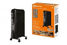 Масляный обогреватель МО-9К, чёрный, 2000 Вт, 9 сек, рег. мощ. (800/1200/2000 Вт), термостат, TDM | код SQ2501-0905 | TDM