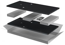 ITK LINEA E Компл. стенок боковых 600мм шкафа 47U чер. | код LE05-47UX6-X | ITK by IEK