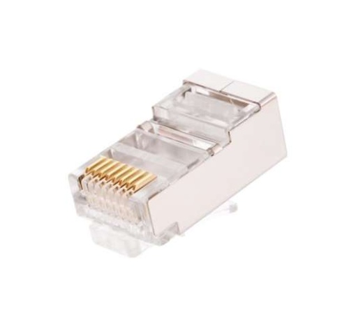 Коннектор RJ45/8P8C под витую пару, Кат.6 (Класс E), 250МГц, покрытие 50мкд, универсальные ножи, экранированный, круглый ввод, 100 шт | код NMC-RJ88RZ50SE1-100 | NIKOMAX Коннектор RJ45/8P8C под витую пару, Кат.6 (Класс E), 250МГц, покрытие 50мкд, универсальные ножи, экранированный, круглый ввод, 100 шт | код NMC-RJ88RZ50SE1-100 | NIKOMAX