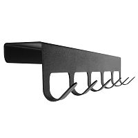 Вешалка навесная на дверь, 6 крючков, черная REXANT | код 38-0643 | REXANT