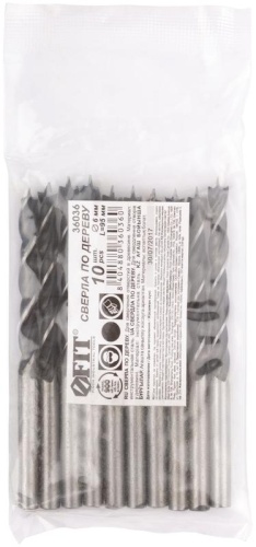 Сверло по дереву 6мм (уп.10шт) FIT 36036 фото 3