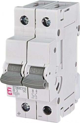 Авт. выключатель ETIMAT P10 DC 2p B 3A (10 kA) | код 260320104 | ETI Авт. выключатель ETIMAT P10 DC 2p B 3A (10 kA) | код 260320104 | ETI