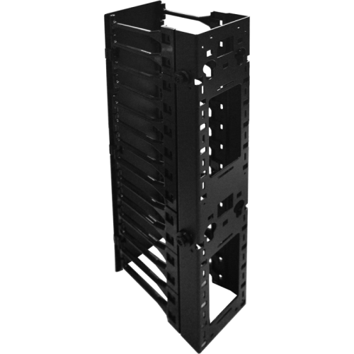 Вертикальный органайзер для регулируемых стоек, с пластиковыми пальцами и крышкой, 160х220 мм, черный | код TWT-RACK-VORG/M | TWT Вертикальный органайзер для регулируемых стоек, с пластиковыми пальцами и крышкой, 160х220 мм, черный | код TWT-RACK-VORG/M | TWT