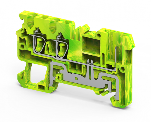 Клемма защитного проводника CXG2.5/3/1B /5x62,5mm, пружинная, штекерный отвод, 3 присоед., 2,5(max 4)mm2, желто-зеленая | код CXG2.5/3/1B | Connectwell Клемма защитного проводника CXG2.5/3/1B /5x62,5mm, пружинная, штекерный отвод, 3 присоед., 2,5(max 4)mm2, желто-зеленая | код CXG2.5/3/1B | Connectwell