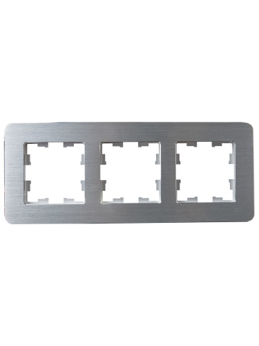 BRITE Рамка 3-мест. РУ-3-1-Бр металл алюм. RE AL IEK | код BR-M32-M-21-K47 | IEK фото 4 BRITE Рамка 3-мест. РУ-3-1-Бр металл алюм. RE AL IEK | код BR-M32-M-21-K47 | IEK фото 4