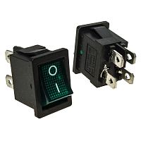 Клавишный переключатель RUICHI KCD1-201N-4-C3 G/4P, ON-OFF | код 107373 | Ruichi