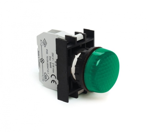 Светосигнальная арматура с блоком подсветки без лампы, зеленая B030XY | код B030XY | EMAS