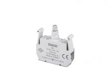 Блок-контакт подсветки с красным светодиодом 12-30V AC/DC, B6 | код B6 | EMAS