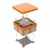 Коробка огнестойкая для о/п двухкомпонентная 60-0300-FR2.5-4 Е15-Е120 RAL2004 100х100х50 (14 шт/кор) Промрукав | код 60-0300-FR2.5-4 | ПРОМРУКАВ