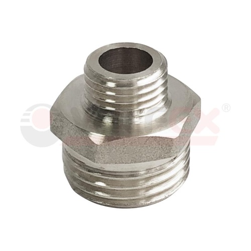 Ниппель никелированный переходной НР 1 1/4дюйм-НР 1/2дюйм (80/5) | код VF.580.N.114.012 | VALFEX