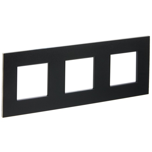 SKANDY Рамка 3-мест. SK-F33Bl металл черн. IEK | код SK-M32-M-K02 | IEK