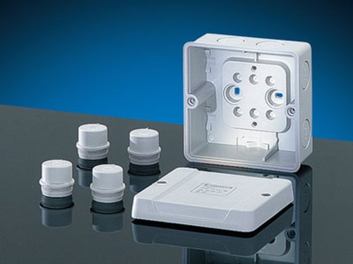 Коробка распределительная пустая 98х98х61 IP55/IP65 серая (D 9040) | код 6000004 | HENSEL Коробка распределительная пустая 98х98х61 IP55/IP65 серая (D 9040) | код 6000004 | HENSEL