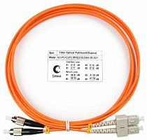 Cabeus FOP-62-SC-FC-2m Шнур оптический duplex SC-FC 62,5/125 mm 2м LSZH | код 7619c | Cabeus