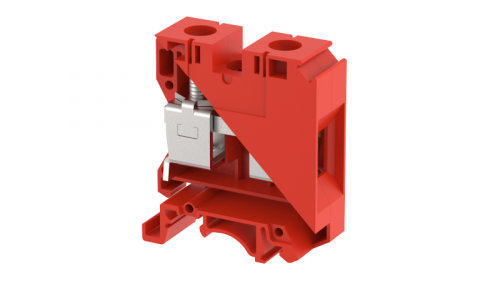 Клемма проходная винтовая 35 мм2, на 2 подключения, красная KUT35(R) | код 1108010002 | Elmex
