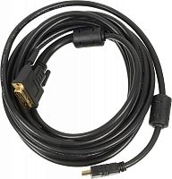 Кабель Ningbo DVI-D (m) HDMI (m) 5м феррит.кольца | код 841158 | NINGBO