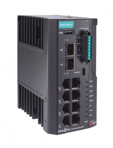 Маршрутизатор IEF-G9010-2MGSFP-Pro-T Industrial next-generation firewall with 8 10/100/1000BaseT(X) ports and 2 Multi-Gigabit SFP ports and 1 year of pattern update | код 00-06134114 | MOXA